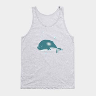 Balaenopteridae whale gray Tank Top